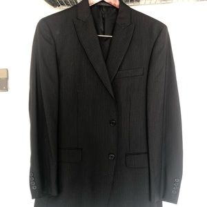 Men suit, Calvin Klein, black with stripes.